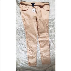 H & M Vintage Skinny Stretch Light Peach Jeans NWT 14